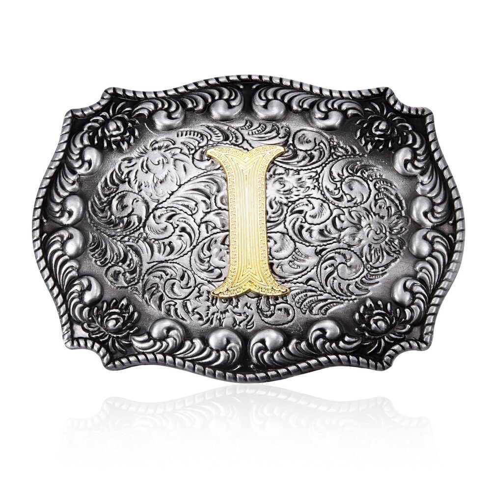 6074 Western Initial Letters Belt Buckle ABCDEFG to Z Alphabet Letters Belt